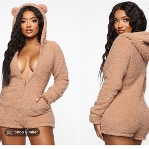 Hooded Fleece Pj onesie